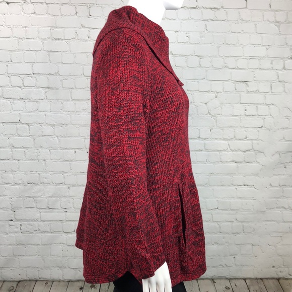 0X 3X Style & Co Red & Black Cowl Neck Sweater - Picture 4 of 6